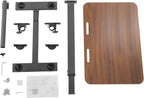 Side Table, Freestanding C Shaped End Table with Rolling Wheels, Adjustable Height Mobile Computer Laptop Table Rolling Tray Cart for Living Room & Bedroom & Office