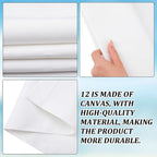 GORGECRAFT 120x43.5cm Thicker Beach Sling Patio Chairs Canvas Folding Chair Replacement Outdoor Cloth Replacements Twill Weave White Portable Reclining Sling Chair Fabric for Summer Vacation Garden