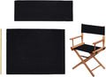 Director Chair Replacement Canvas Fabric Seat Cover Foldable Director’s Chair Cover Kit Black | 21.2" L x 16.1" W x 0.39" H (B: Black 21.25''L*16.14''W)