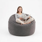 Bean Bag Chair, Bean Bags for Adults and Kids, Chair with Memory Foam Filled, Bean Bag Couch with Backrest and Armrests, Comfy Sofa for Living Room, Bedroom and Dorm, Dark Grey 36"