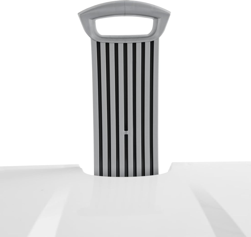Wheeled Laundry Hamper, Plastic, 2 Bushel Capacity, Retractable Handle, Flip-Top Lid, Portable, for Apartments and Dorm Rooms
