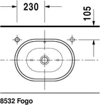 Duravit Foster Above-Counter Bathroom Sink 0335500000 White