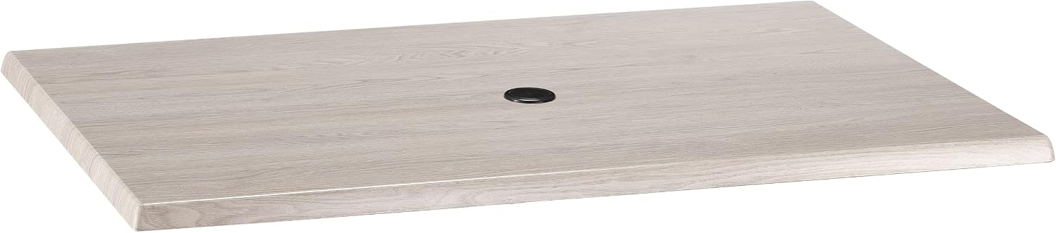 30" x 48" White Ash, Indoor/Outdoor All-Season EnduroTop Table Top with Umbrella Hole