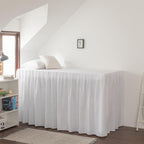 Dorm Room Bed Skirt Twin XL - College Dorm Bed Skirt - Extra Long Dorm Room Bed Skirt 32 Inch Tailored Drop - 100% Microfiber Dorm Room Bedskirts - College Dorm Bed Skirt - White, Twin-XL /32 Drop
