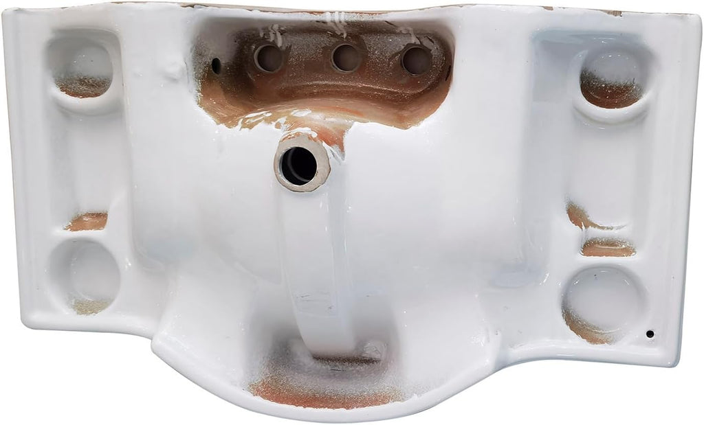 Fauceture VPB1378B Imperial 37" x 22" Ceramic Console Sink Basin, White