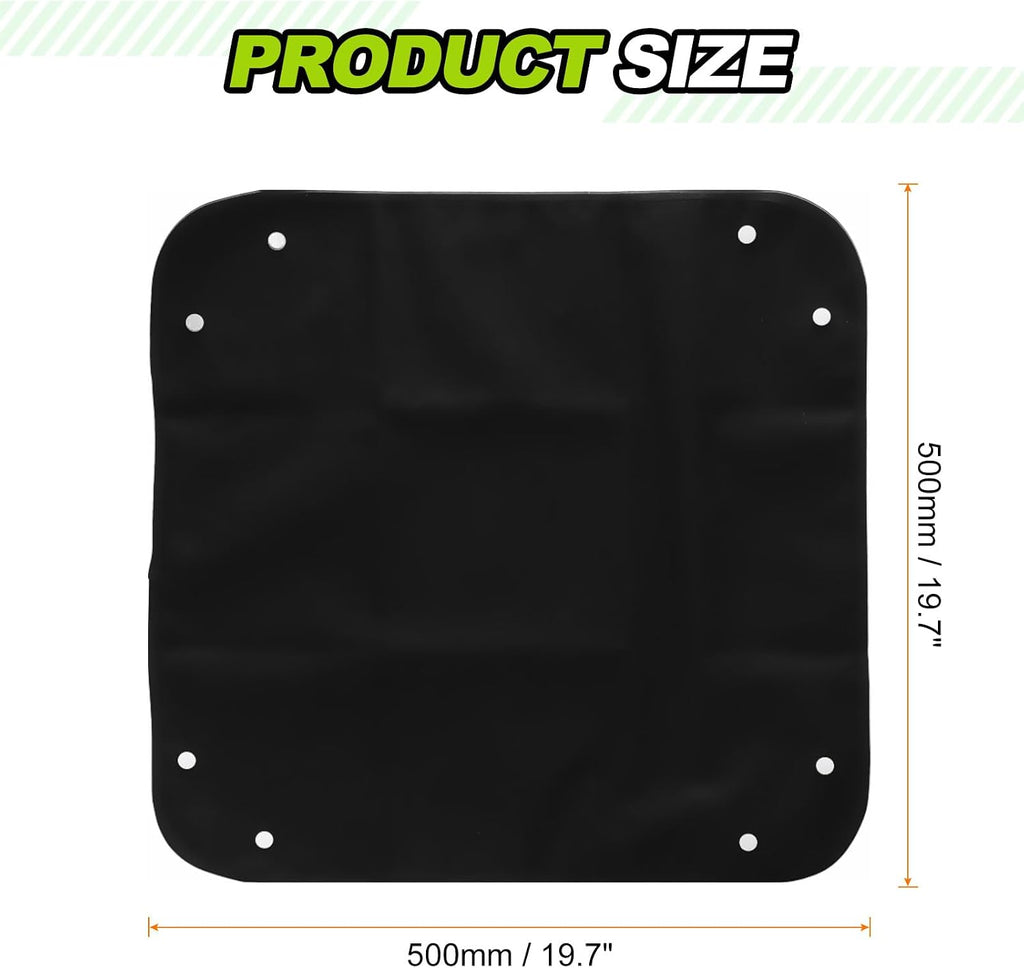HARFINGTON Repotting Mat 19.7" x 19.7" Oxford Cloth Waterproof Plant Repotting Mat Foldable Portable Gardening Potting Tray with Plastic Buckle for Indoor Plant Change Soil, Black