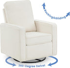 Delta Children Luna Nursery Swivel Glider - Greenguard Gold Certified and Oeko-TEX Standard 100 Fabric, Oatmeal