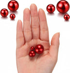 Hicarer 120 Pcs Valentines Day Vase Filler Red Water Beads 3 Sizes Floating Beads for Vases Candle Holder Holiday Romantic Table Centerpieces Bedroom Decorations, 14/20/30 mm (Red)
