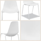 Poly & BARK Isla Bar Stools Set of 3 – Counter Height Bar Stool for Kitchen – Set of Counter Stools – Indoor/Outdoor Barstools – Modern Kitchen Bar Stools - White