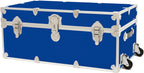 Rhino Trunk & Case Classic Camp & College Trunk with Wheels. 30"x17"x13", 1500+ lbs Capacity - Many Colors, Soft-Close Lid. Strong, USA Made Summer Camp Footlocker and Secure Dorm Storage Chest