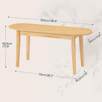 HOOBRO 39.4'' Dining Bench, Farmhouse Kitchen Table Bench, Bamboo Entryway Bench, Sturdy Dining Room Bench, Easy to Assemble, Wooden Bench for Living Room, Hallway, Bedroom, Bathroom, Natural YL19CD01