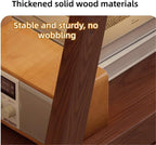 Movable Sofa Side Table with Glass, 2 Tier End Table with Wheels, Small Table with Storage Shelf, Couch Table for Small Spaces, Bedroom, Living Room, Entryway(Black)