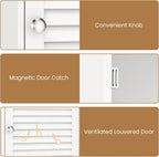 Giantex Bathroom Wall Mount Cabinet - Over The Toilet Storage Organizer with Single Door and Adjustable Shelf, Above Toilet Medicine Cabinet for Living Room, Kitchen, Hallway, Hanging Cabinet (White)