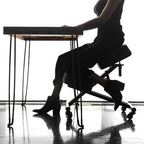 Sleekform Ergonomic Kneeling Chair - Adjustable Seat Angle and Height - Ergonomic Posture Kneeling Stool Chairs for Office and Home - Thick Comfortable Cushions, Wheels
