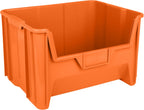 HE HUDSON EXCHANGE 20" x 15" x 12.5" Plastic Giant Stackable Hopper Bin, Orange