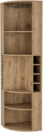 Wine Rack 5 Large Shelves Corner Storage Cabinet, Pantry Sideboard Locker for Living Room,for Kitchen Home