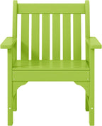 WestinTrends Malibu Outdoor Patio HDPE Adirondack Dining Arm Chair, Lime