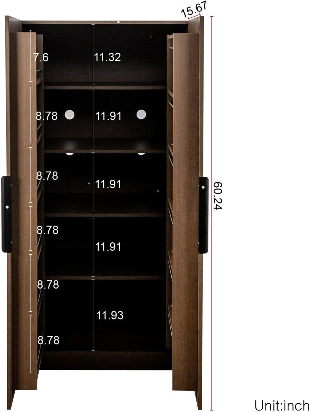 Kitchen Pantry Cabinet 62.99" Tall, Freestanding Storage Cupboard with Shelves for Kitchen, Dining Room, Living Room, Large Sideboard Buffet