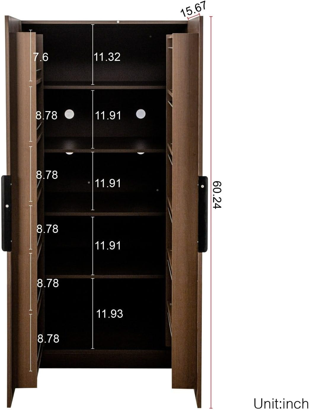 Kitchen Pantry Cabinet 62.99" Tall, Freestanding Storage Cupboard with Shelves for Kitchen, Dining Room, Living Room, Large Sideboard Buffet