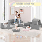 TOLEAD 16 Pcs Modular Kids Play Couch, 68" Large Foam Sofa for Toddlers & Kids, Imaginative Convertible Play Sofa for Living Room & Playroom