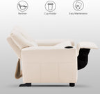 MCombo Kids Recliner Chair Armrest Sofa Couch with Cup Holder for Toddlers Boys Girls, Faux Leather 7240 (White)
