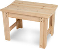 Shine Company 2 Ft. Outdoor Wood Backless Patio Garden Bench, Light Beige
