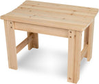 Shine Company 2 Ft. Outdoor Wood Backless Patio Garden Bench, Light Beige