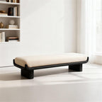 Modern Fabric Long Shoe Changing Bench for Walk-in Closet Living Room Home Use Bed end Entryway(XXL)