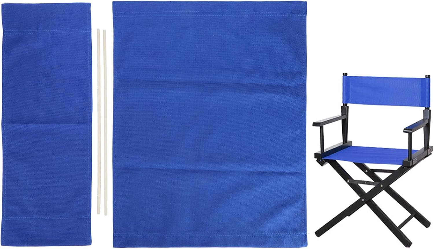 Uxsiya 2 Pcs Chair Canvas Replacement Canvass Director Chair Canvas Replacement for Daily Use Home Supplies Blue
