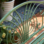 Garden Garden Double Bench, Indoor Balcony with Backrest Iron Chair, Outdoor Park Leisure Seating Seat