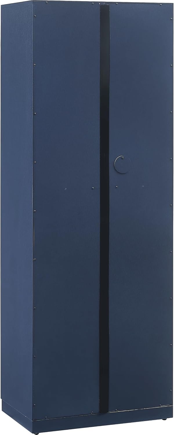Crosley Furniture Isla Modern Kitchen Storage Pantry Cabinet with Shelves, Dining or Laundry Room, Navy