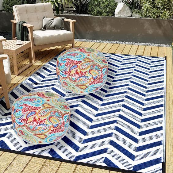 FUNHOME Inflatable Ottoman Stool D20xH9,Portable Round Pouf for Indoor/Outdoor Use,Foot Rest or Seating for Kids&Adults,Ideal for Camping or Home(Phoenix)