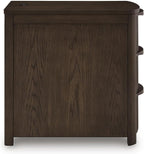 Signature Design by Ashley Camdill Chairside Contemporary End Table with USB Port and Charging Station, Dark Brown