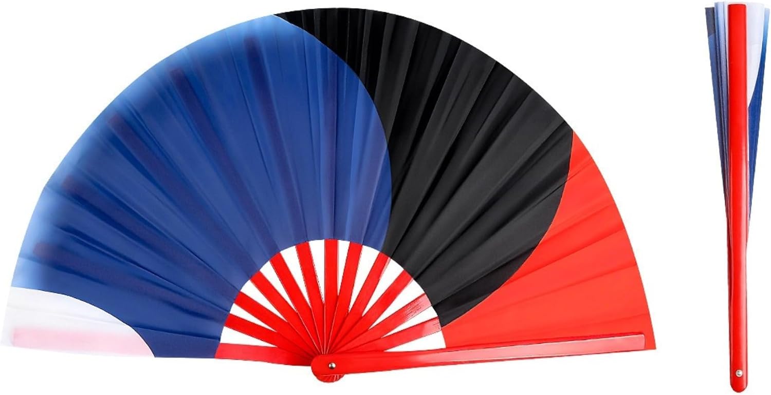 Tai Chi Kung Fu Folding Fan - Waterproof Silk, Easy Open, Martial Arts & Dance Performance Fan