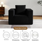 Small Boneless Sofa Chair No Assembly Couch in a Box Memory Foam Mini Cloud Reading Chair with Throw Pillow for Living Room Bedroom Playroom