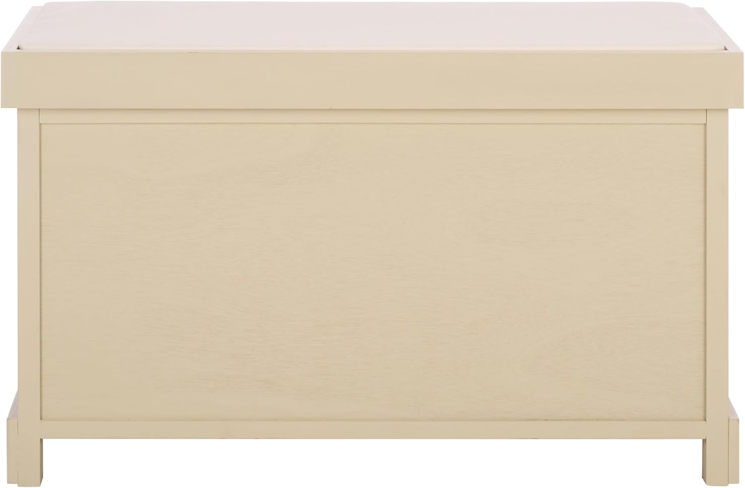 SAFAVIEH Furniture - Freddy 2-Basket Storage Bench - Sand - Solid Wood - Coastal Basket Storage Design - Ideal for Entryway, Living Room, Hallway, 18" Seat Height - Fully Assembled (AMH5736J)
