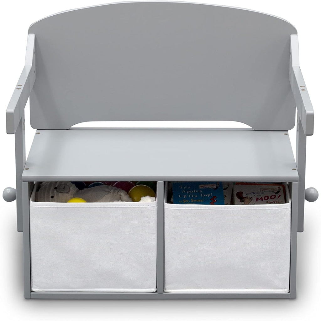Delta Children MySize Kids Convertible Activity Bench - Greenguard Gold Certified, Grey