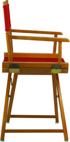 Casual Home 18" Director's Chair Honey Oak Frame with Red Canvas