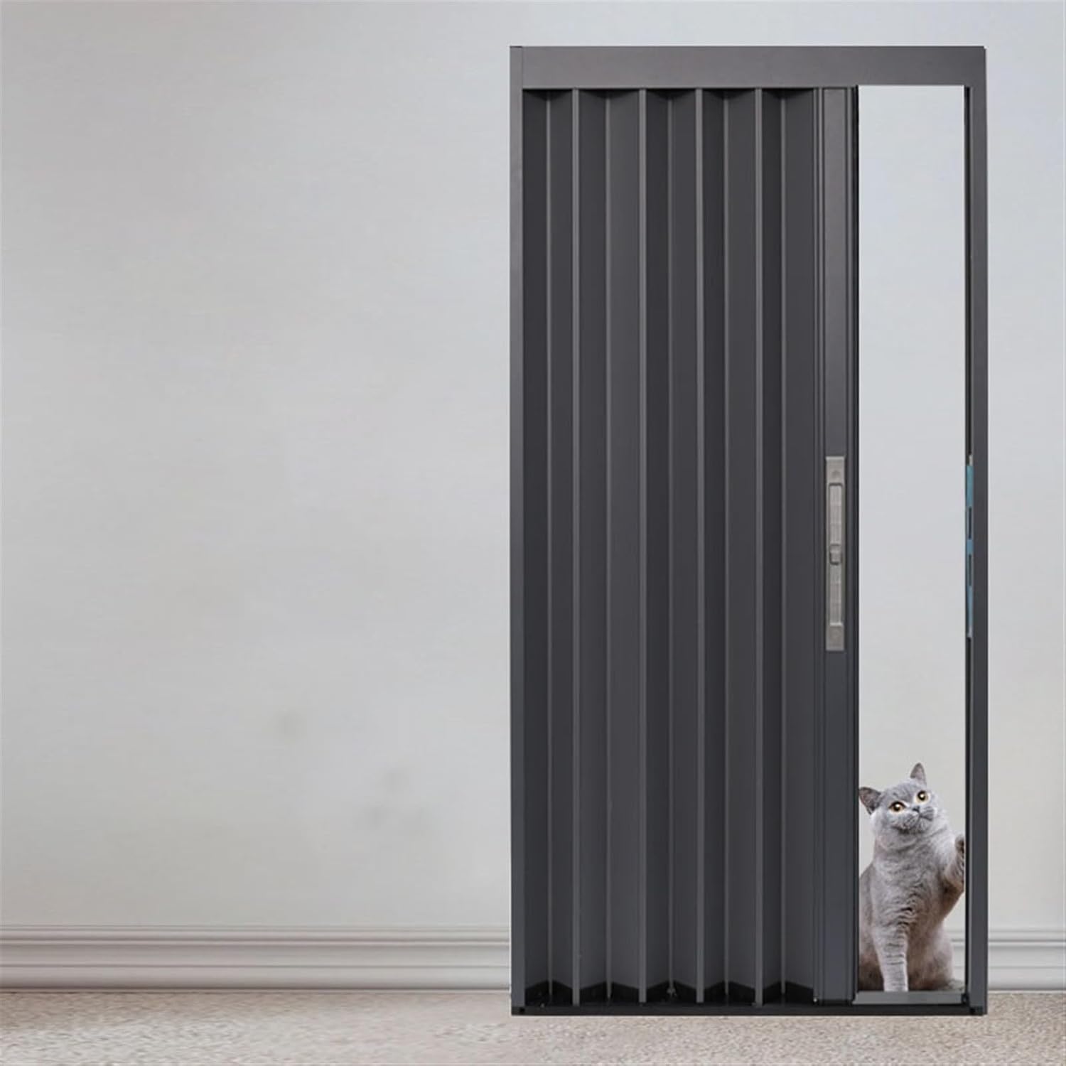 Aluminum Sliding Door with Lock - Retractable Barn Door Hardware Kit, Fits 61-177 cm, Temporary Simple Track Design, Ideal for Home and Office Spaces