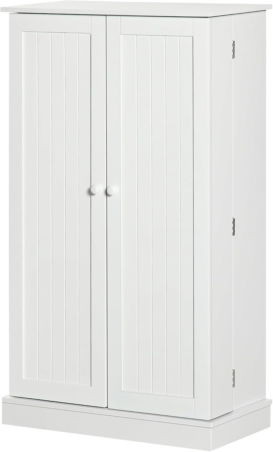 41" Modern Kitchen Pantry Freestanding Storage Cabinet with Double Doors Adjustable Shelves for Living Room - White,11.8 * 23.5 * 40.8