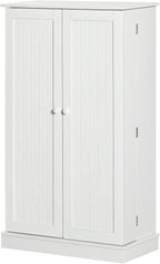 41" Modern Kitchen Pantry Freestanding Storage Cabinet with Double Doors Adjustable Shelves for Living Room - White,11.8 * 23.5 * 40.8