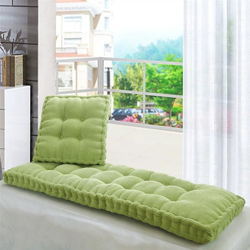 Bench Cushion for Outdoor/Indoor Furniture,8-10cm Thick Garden Bench Pad Cushions 90/100/120/150/180cm×30/35/40/50cm,for Bay Windows,Long Chairs,Sofas&Porch Furniture(Beige,69x22in)