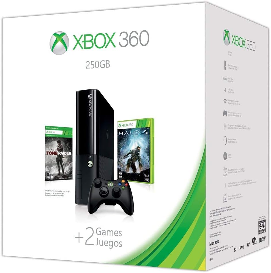 Xbox 360 500GB Console Bundle (Tomb Raider & Halo 4)