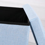 Garneck Folding Cloth Storage Stool Sky-Blue Multifunctional Footstool with High Bearing Capacity and Household Sundries Organizer for Playroom Nursery Closet Seating and Storage
