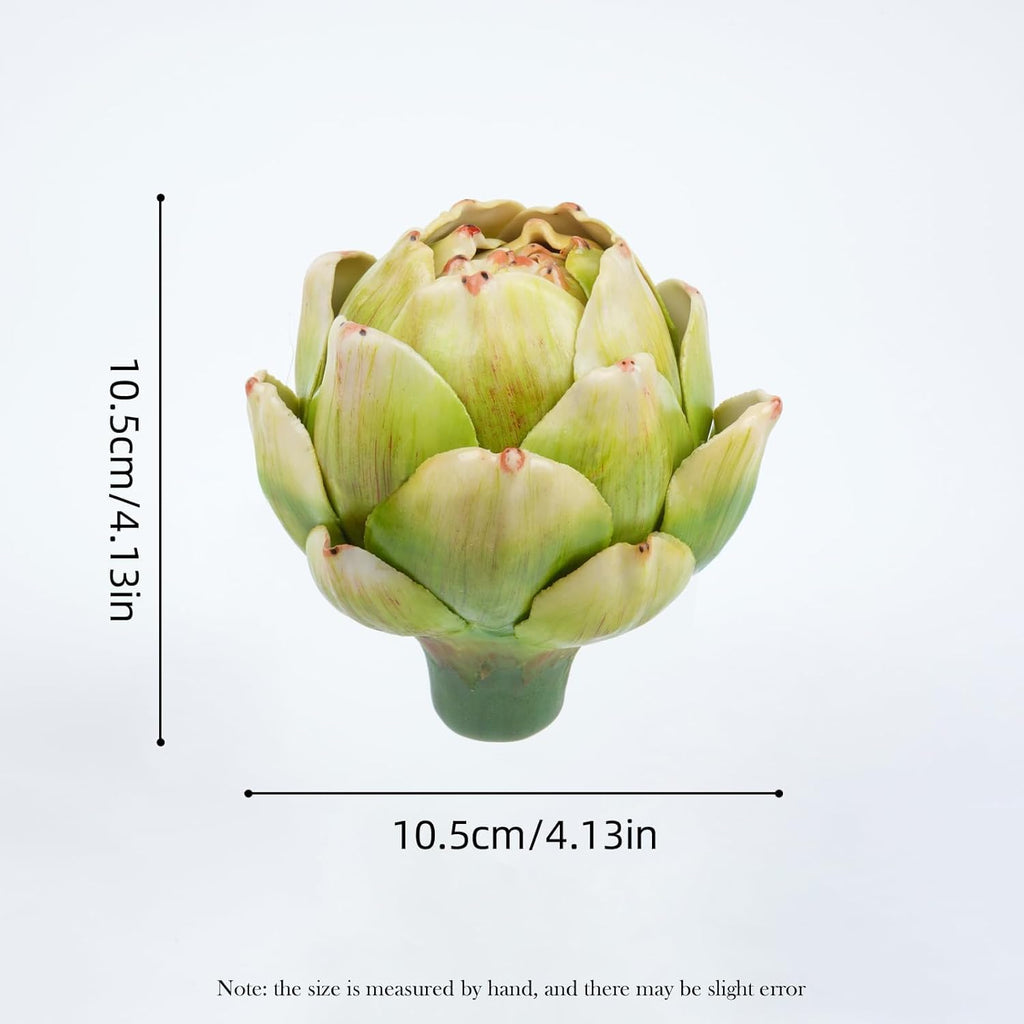 Notakia 3Pcs Green Large Faux Artichokes for Decoration Bowl Fillers Fake Fruit Artificial Artichokes that Look Real Realistic Fake Vegetable Decor for Home Kitchen Table Party Centerpiece