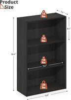 DVD Storage Cabinet Shelf, 3 Tier Media Storage Tower for CDs & Video Games, Freestanding Organizer Shelf for Living Room Home Office, Holds 80+ DVDs(Black)