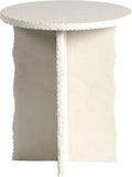 SAFAVIEH Couture Collection – Raybrook Stone Round Accent Table, Fully Assembled Mint Sandstone Side Table (SFV5785A)