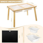 WINGYZ Kids Table for Play Study Dining Toys Storage, Sensory Tables for Toddler, Activity Table with Storage Bins Birthday Gifts for Boys and Girls