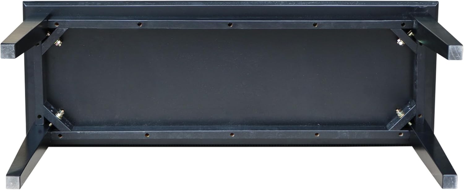 International Concepts Shaker Style Bench, 39-Inch Wide, Solid Parawood, Unfinished