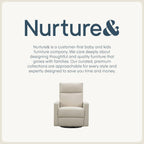 Nurture& The Glider Plus - Premium Nursery Power Recliner | Swivel Chair with Adjustable Head Support and Adjustable Lumbar Support | Built-in USB - The Ultimate Comfort for Nursing, Relaxing (Ivory)